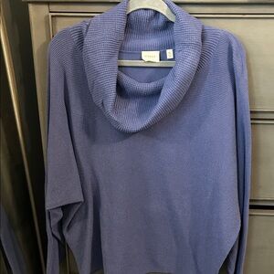 Cyrus Women's Cowl Neck Sweater in Deep Blue